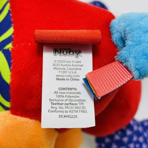 Nuby Teething Buddies Comfort Teether Teeth Baby Toy Plush Elephant Grabber Kid - Picture 12 of 12